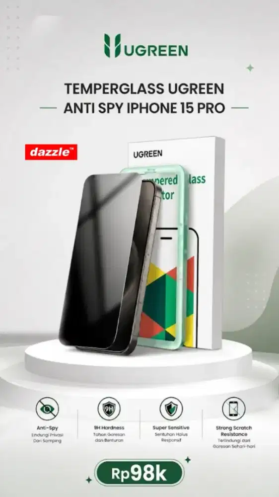 Temperredglass Ugreen Anti Spy