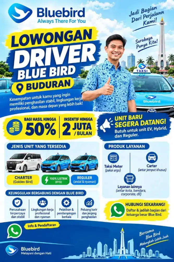 DRIVER BLUEBIRD POOL SIDOARJO