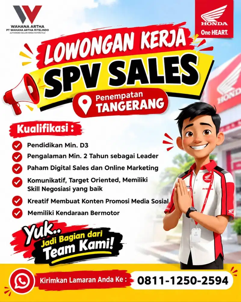 Lowongan Kerja SPV Sales Marketing