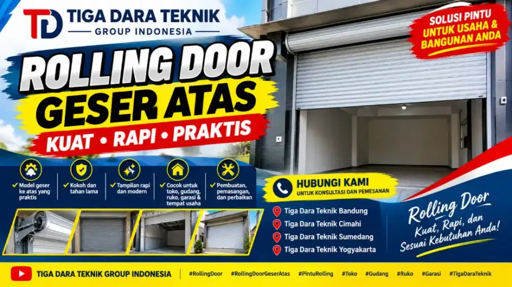 Rolling Door Murah / Rolling Door One Sheet / Rolling Door Otomatis
