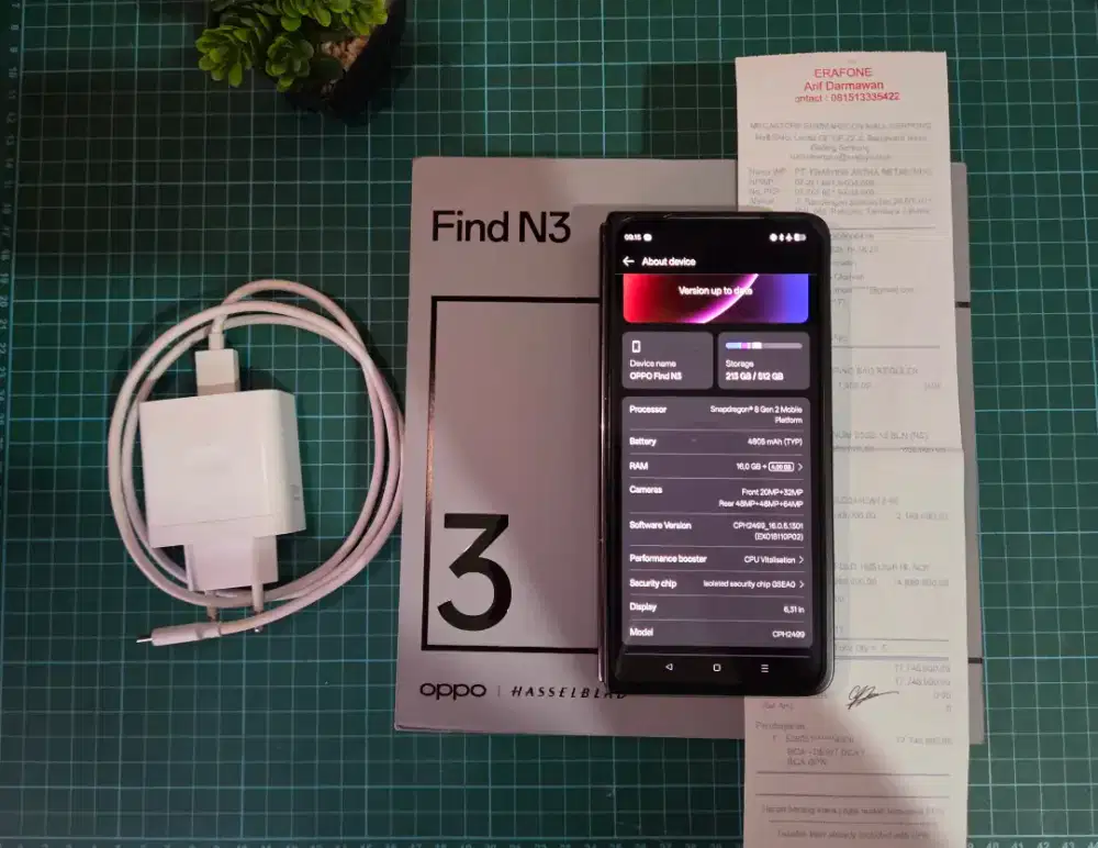 Oppo Find N3 Fold - 16/512GB Fullset Mulus