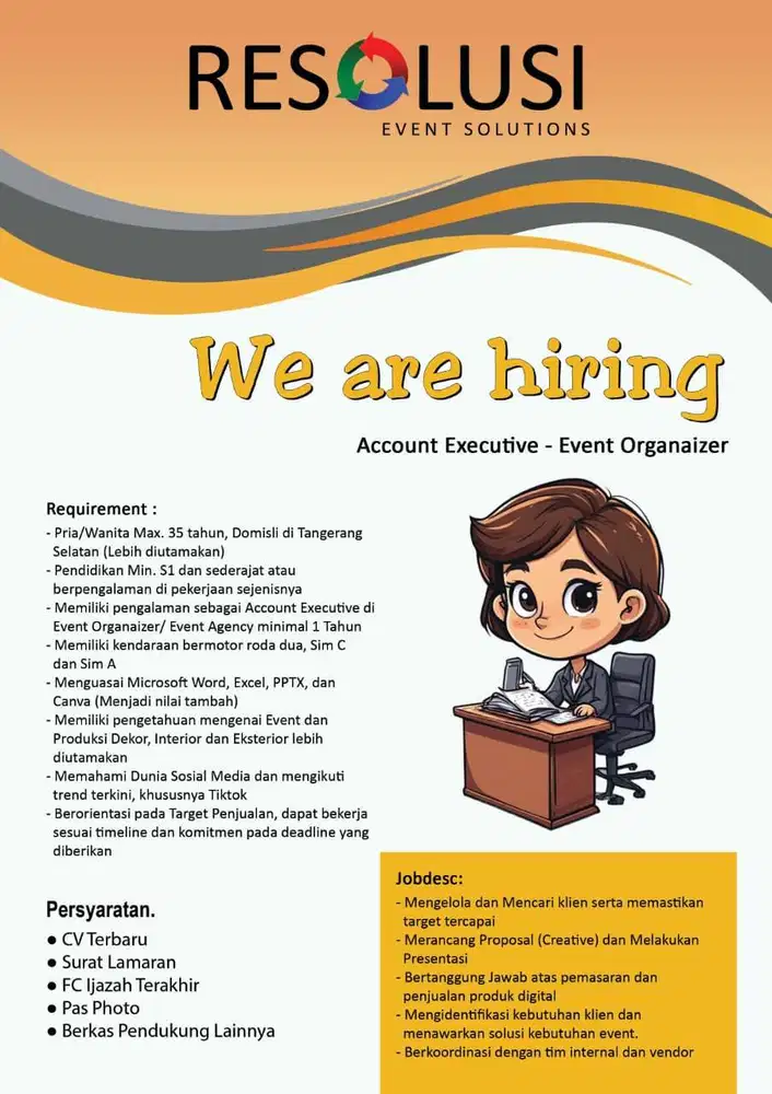 Lowongan kerja Account Excecutive
