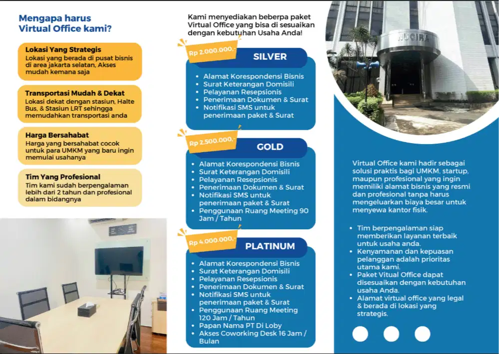 Virtual Office Tebet Jakarta Selatan Mulai Dari 2 Juta / Tahun