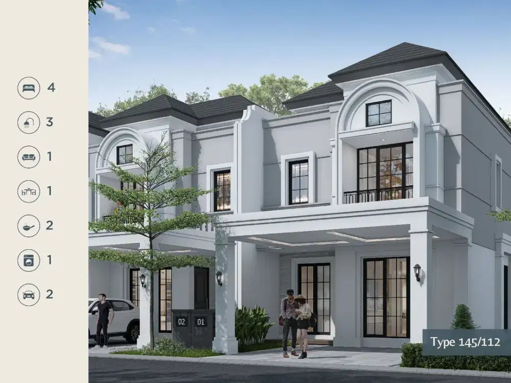 Dijual Rumah Baru di Garden Avenue Cluster Pinewood Type 145-112