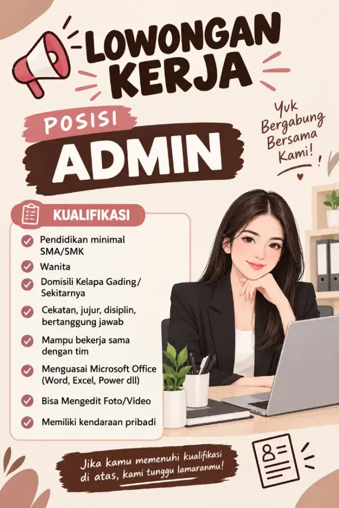 Dibutuhkan Staff Administrasi kantor