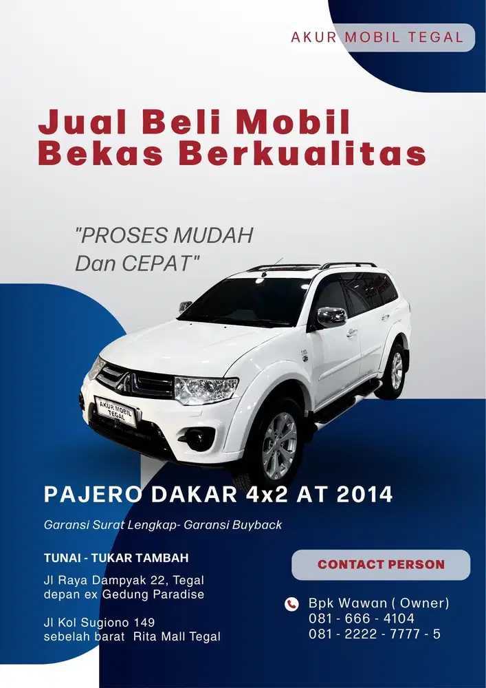 ISTIMEWA PAJERO DAKAR 4x2 MATIC 2014 FUL ORI SIAP PAKAI