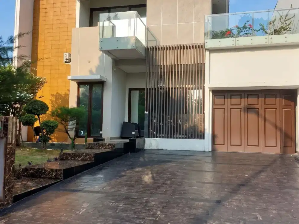 Rumah Cluster Asia Tropis hoek 2lt luas 10x30 300meter 4KT HI Harapan Indah