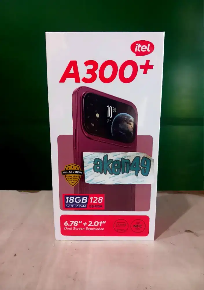 Itel A300+ Helio G81 6Gb 128Gb Abttery 7000mAh IP65 Dual Speaker Resmi