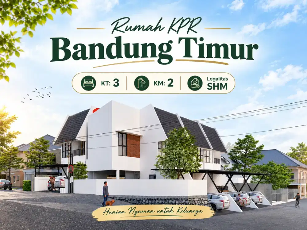 Hanya 990 Juta - Rumah Modern 3 Kamar Dekat Arcamanik