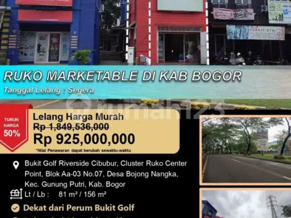 Ruko 2 Lantai Marketable di Kabupaten Bogor