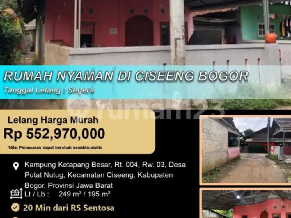Rumah Hunian di Perkampungan Strategis di Ciseeng Bogor