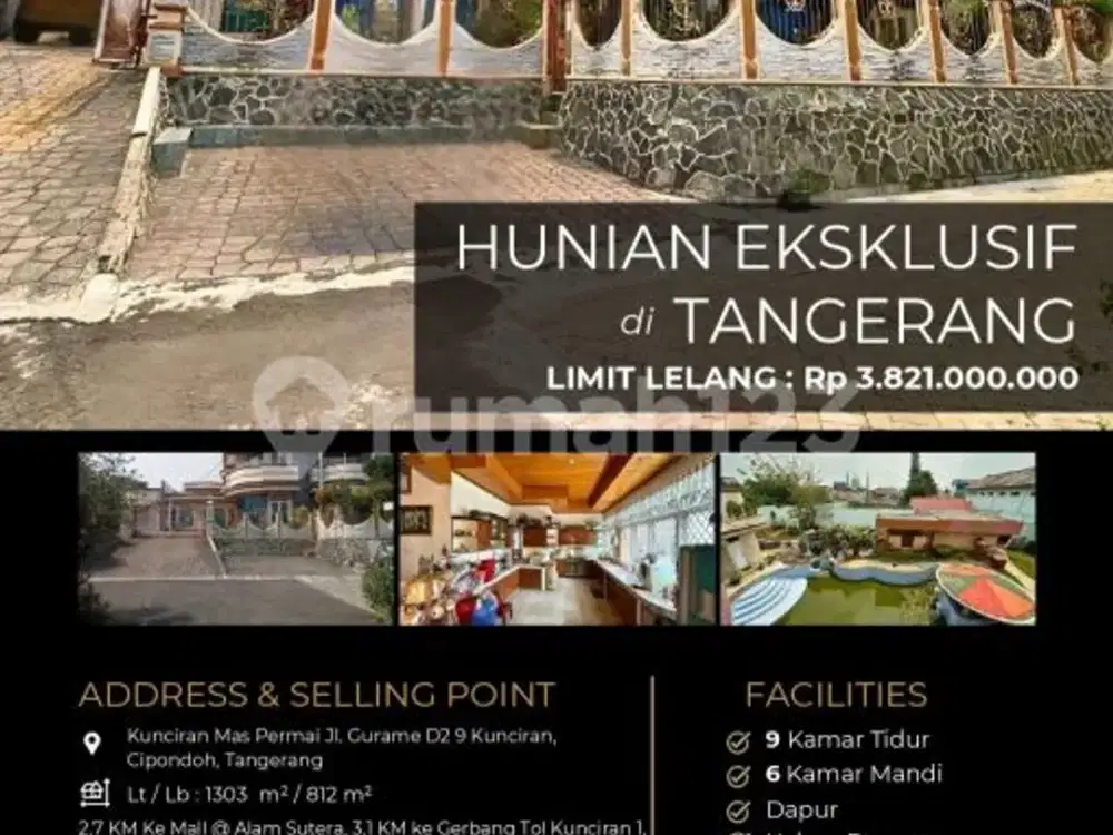 Rumah Besar Dekat Kota dan Pusat Perbelanjaan