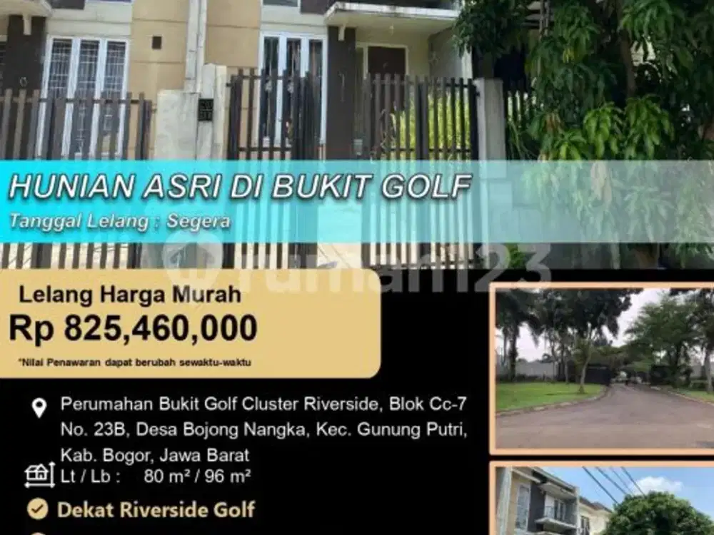 Hunian Nyaman dan Asri 2 Lantai di Bukit Golf