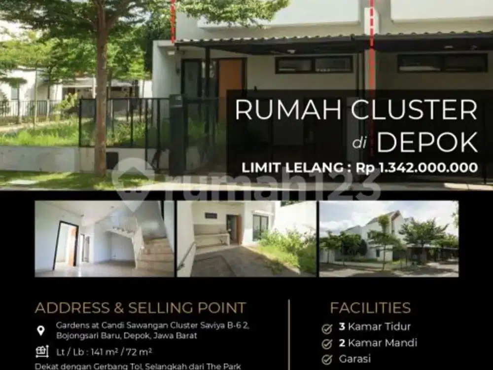 Rumah Cluster Minimalis Modern di Bojongsari Depok