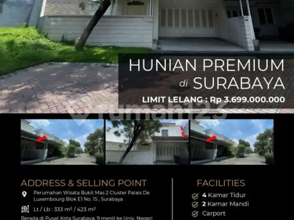 Hunian Premium Nyaman 2 Lantai di Tengah Kota Surabaya