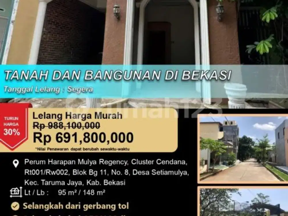Rumah Mediterania Kokoh Harga Murah Harapan Mulya Regency