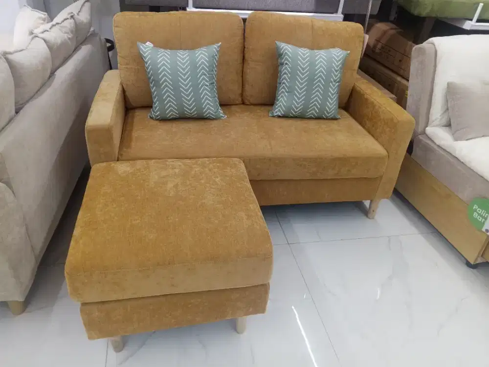 Jual murah sofa tamu L cilegon