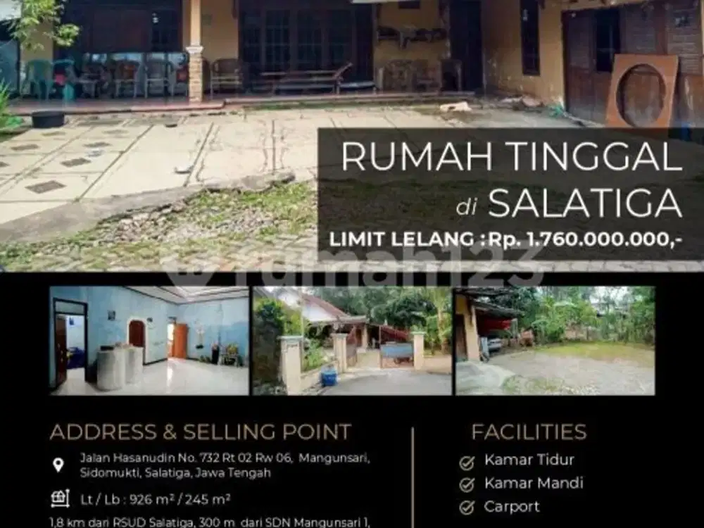 Rumah Luas Nyaman Dekat dengan Alam di Sidomukti Salatiga