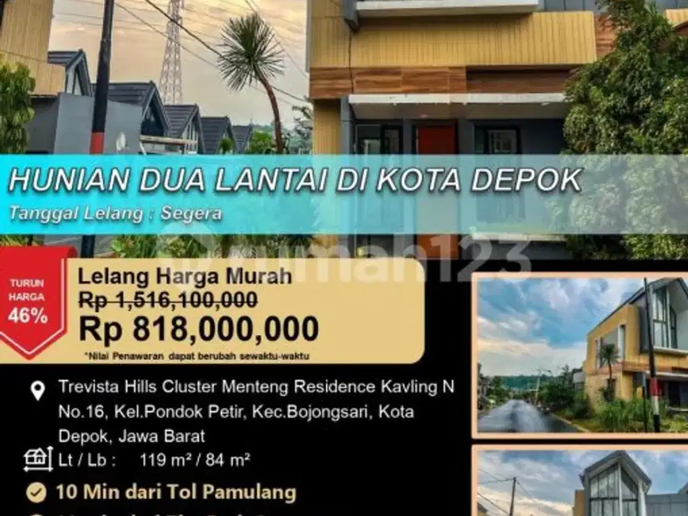 Rumah Modern Minimalis 2 Lantai di Depok