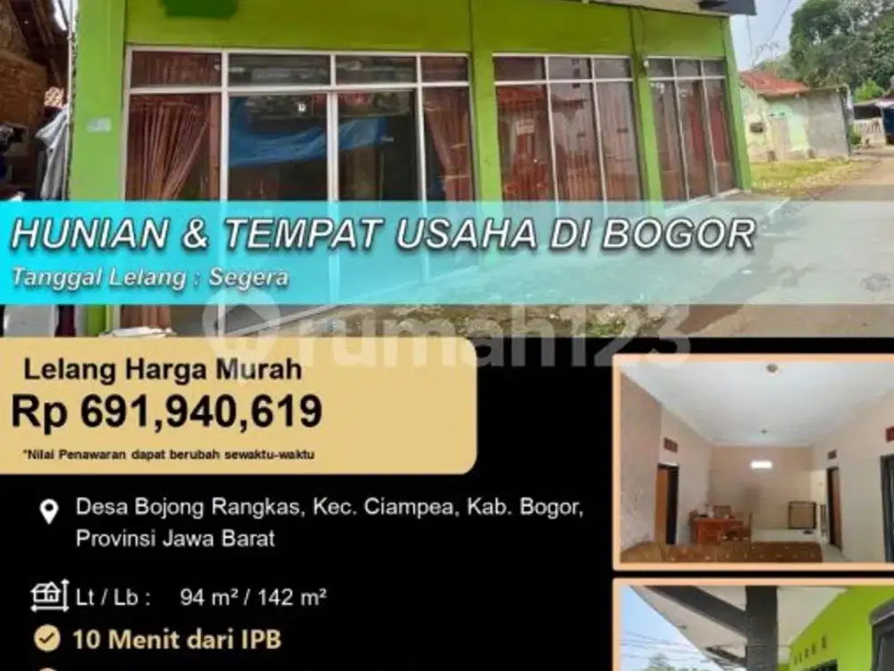 Hunian Tempat Tinggal dan Temapat Usaha di Bogor