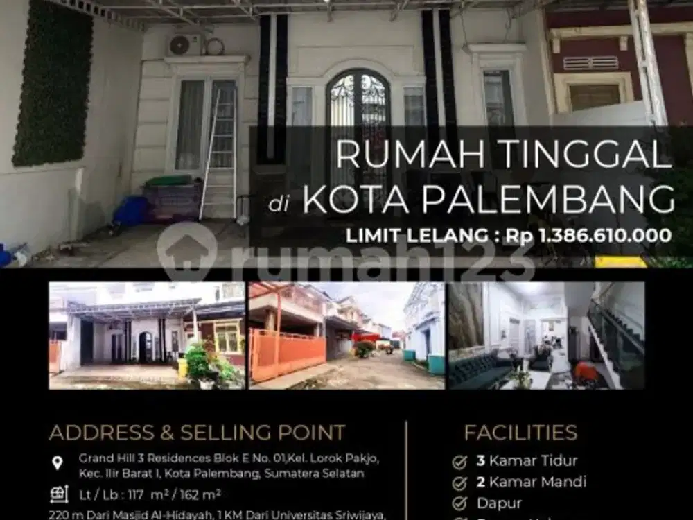 Rumah Tinggal Cantik 2Lantai di Kota Palembang