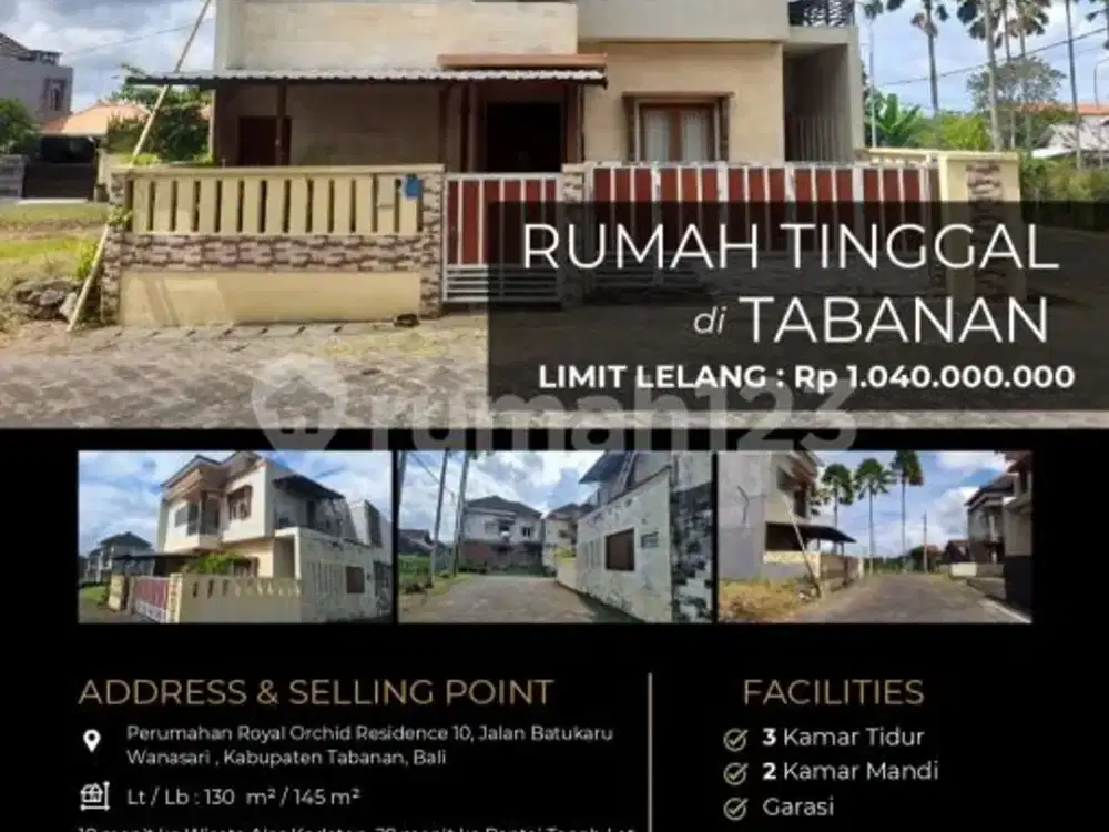 Rumah Tinggal Nyaman Eksklusive di Tabanan Bali