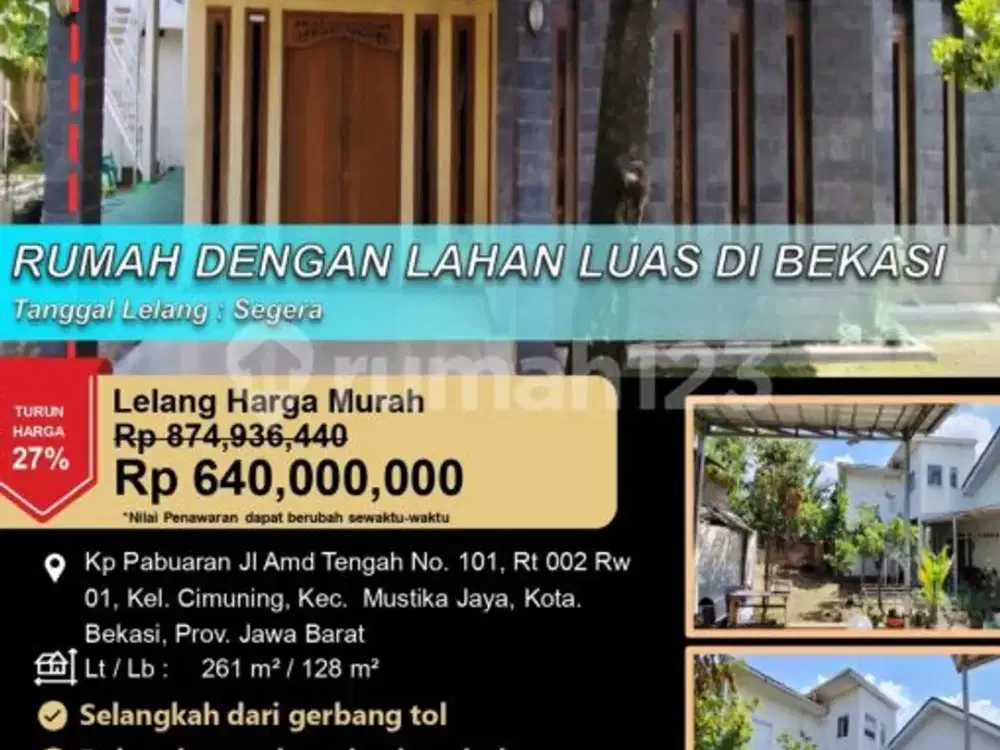 Rumah dengan Lahan yang Luas di Kota Bekasi