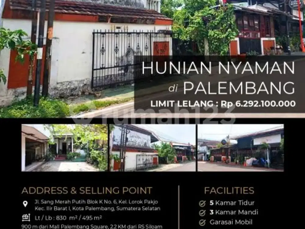 Hunian Nyaman Asri Luas di Kota Palembang