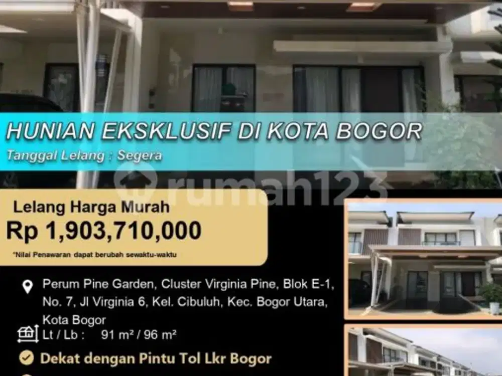 Hunian Eksusive Modern Minimalis di Kota Bogor