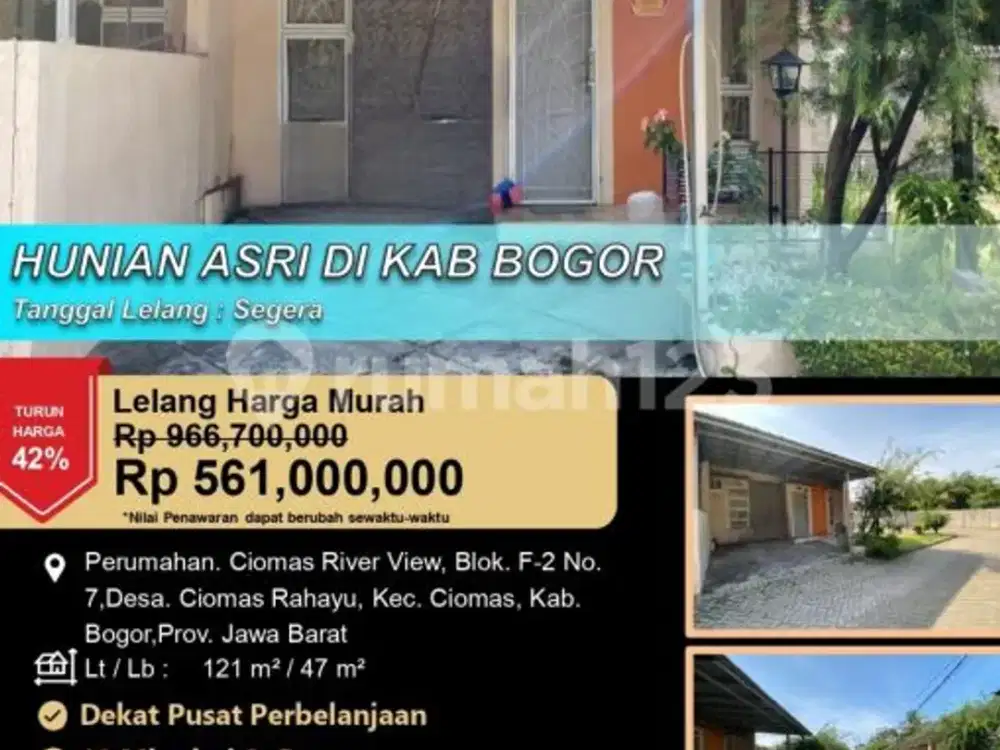 Hunian 1 Lantai Asri Minimalis Sejuk di Bogor