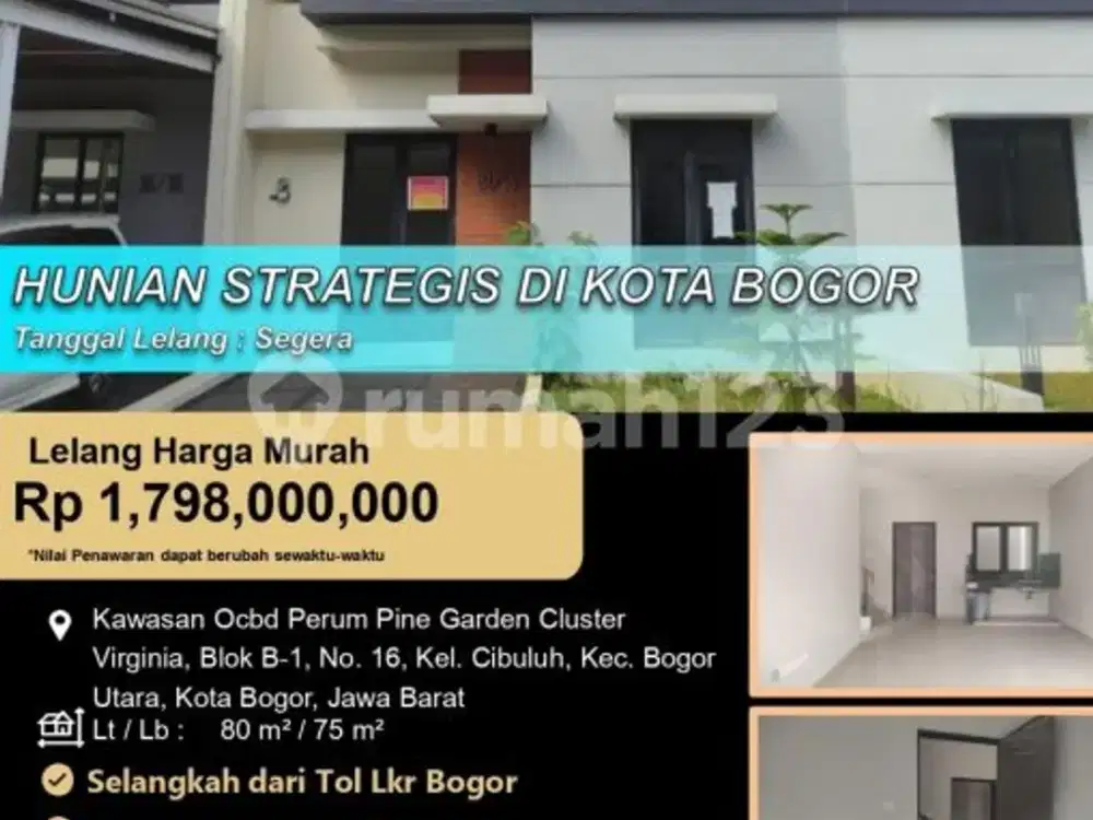Hunian Mewah Ekslusive Modern 2 Lantai Strategis Kota Bogor