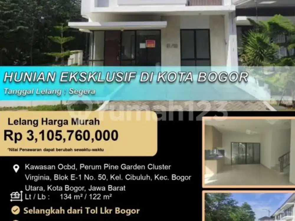 Rumah Mewah Eksklusive Siap Huni di Kota Bogor