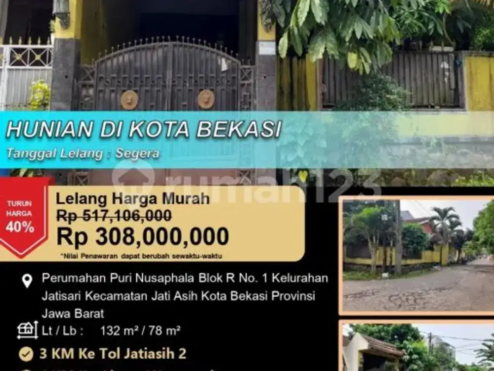 Rumah Asri Harga Terjangkau Siap Huni Kota Bekasi