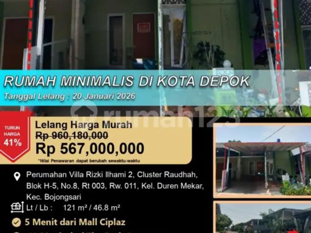 Rumah Minimalis Cantik Nyaman di Kota Depok