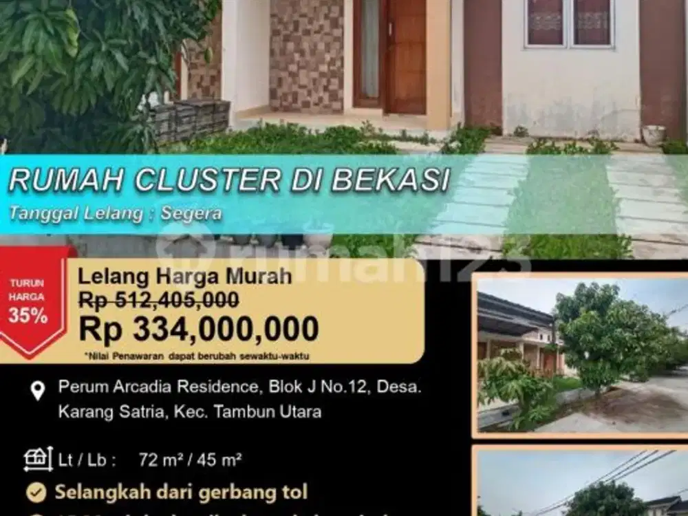 Rumah Modern Minimalis 1 Lantai di Tambun Utara
