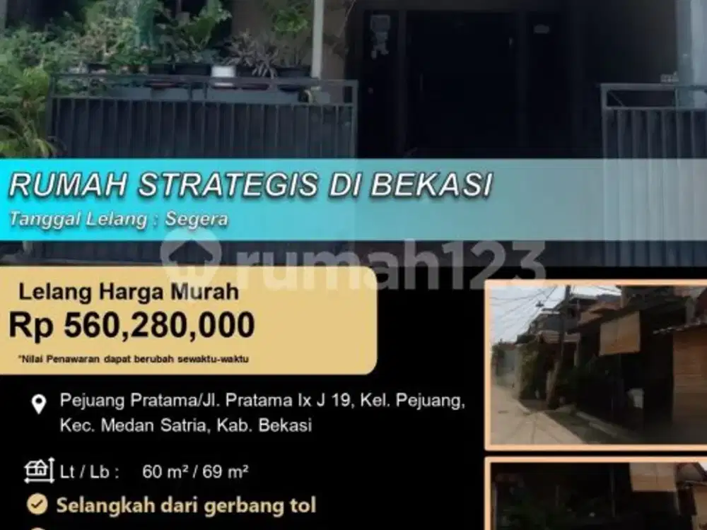 Rumah Strategis di Perumahan Pejuang Pratama Medan Satria