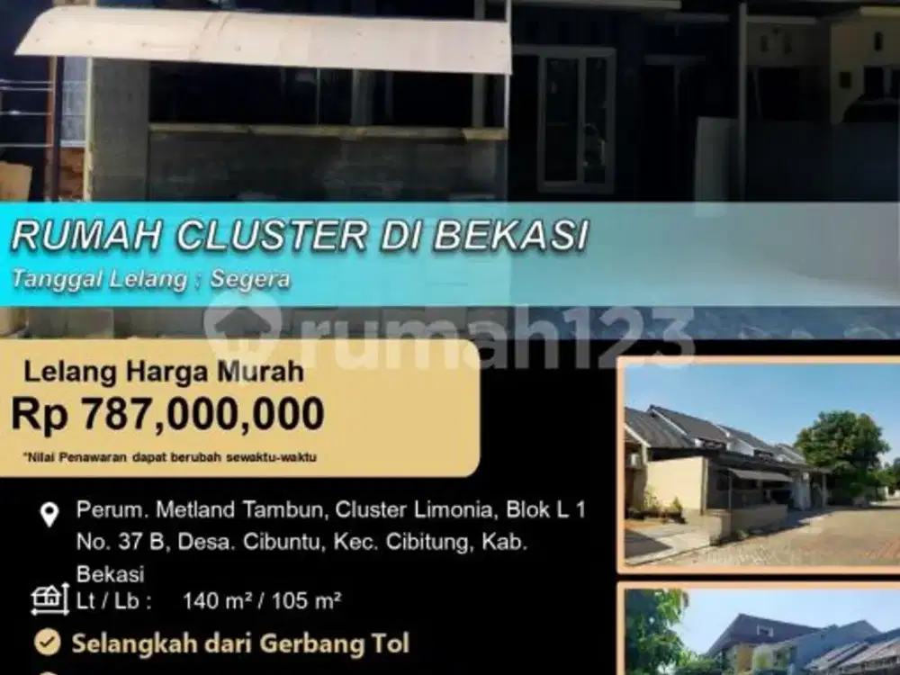 Ruma Cluster Minimalis Harga Terjangkautland Tambun Bekasi