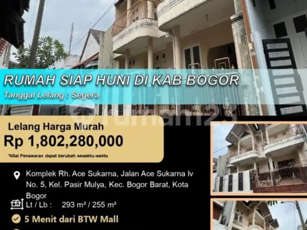 Rumah Siap Huni 2 Lantai Strategis di Bogor Barat