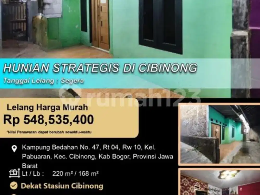 Hunian Nyaman Strategis Murah untuk Investasi di Cibinong