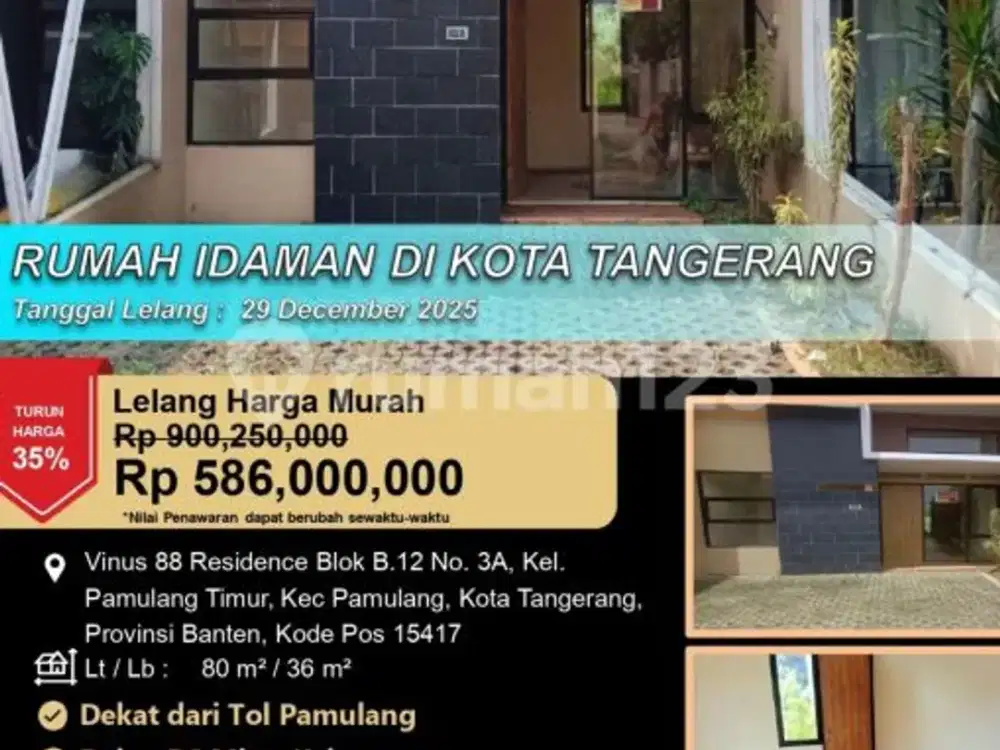 Rumah Idaman Siap Huni Minimalis di Tangerang