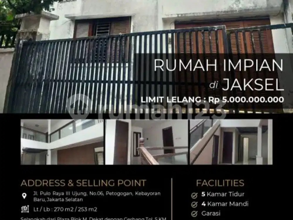 Rumah Impian Letak Strategis di Kebayoran Baru