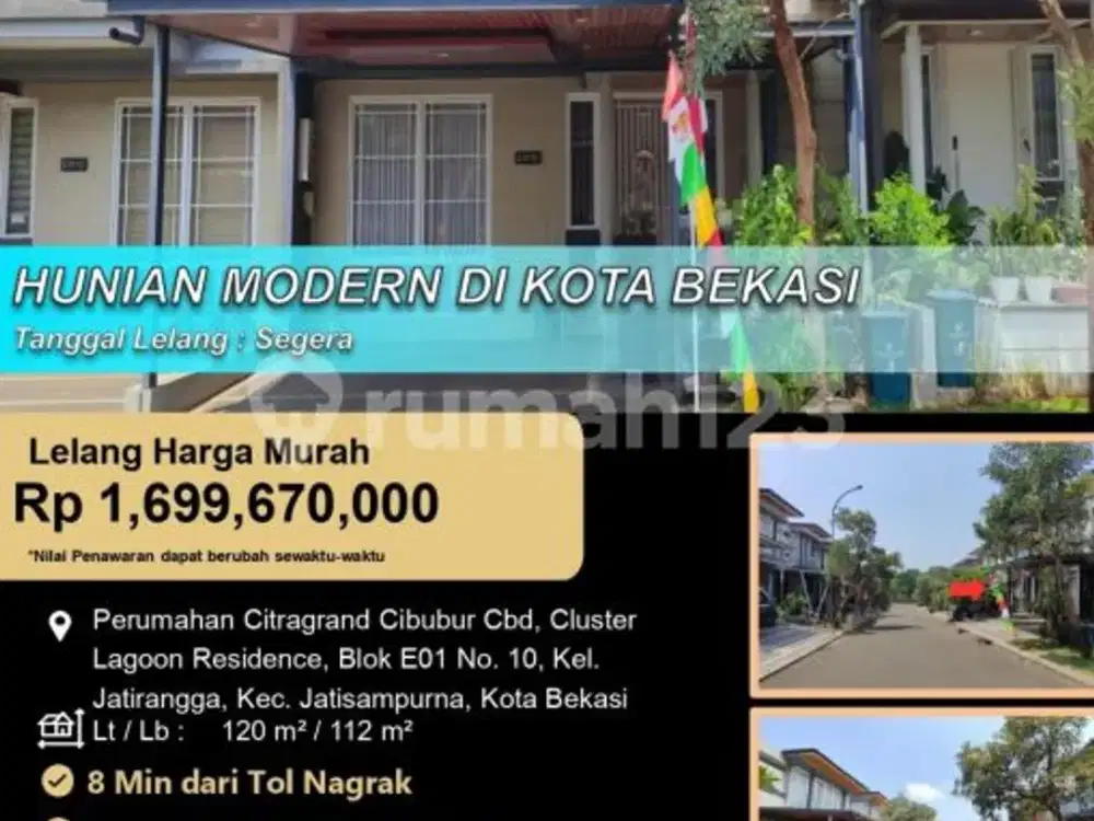 Hunian Cluster Modernlantai di Jatisampurna Bekasi