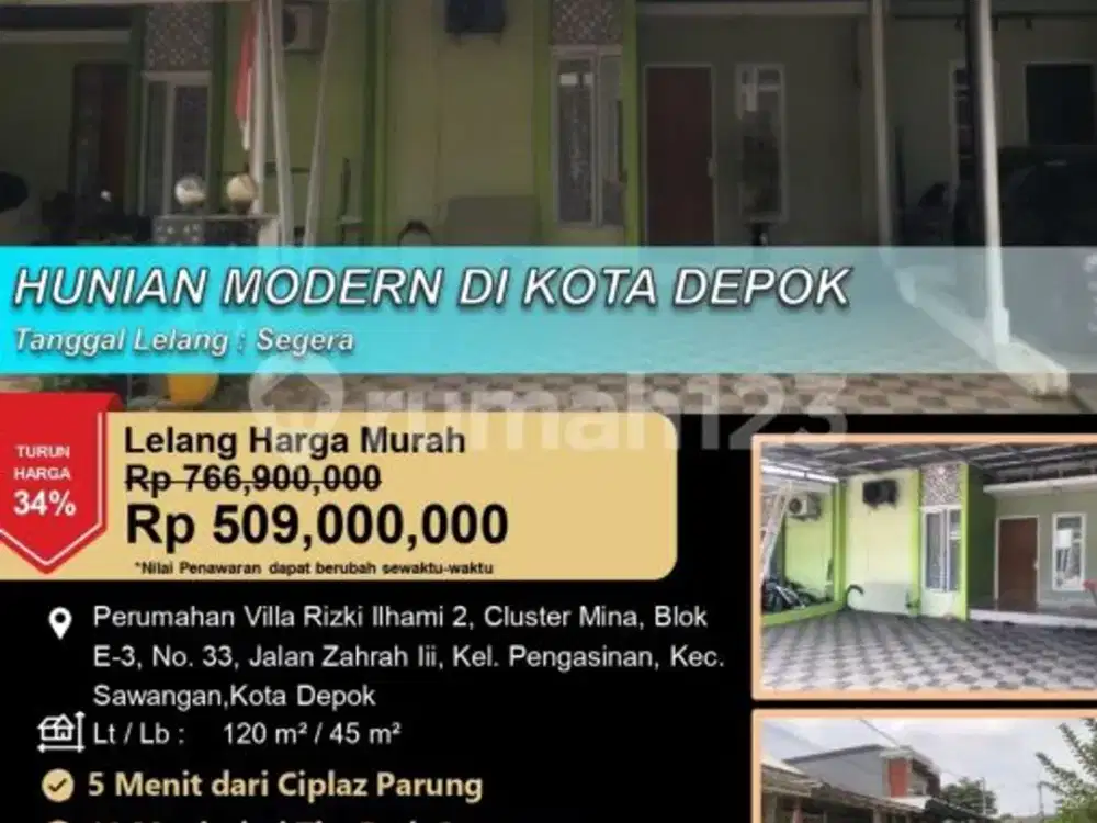 Hunian Modern Minimalis Nyaman Cantik di Kota Depok