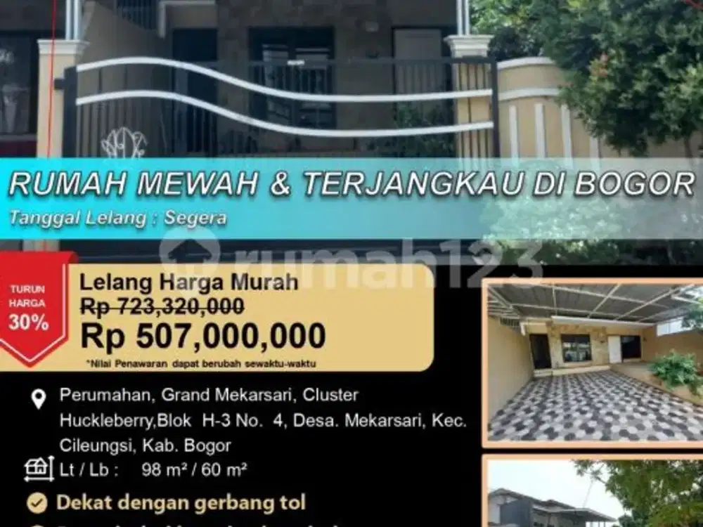 Rumah Mewah Harga Terjangkau Modern di Bogor