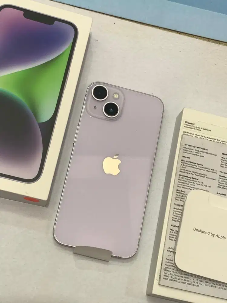 Iphone 14 purple 128gb resmi ibox