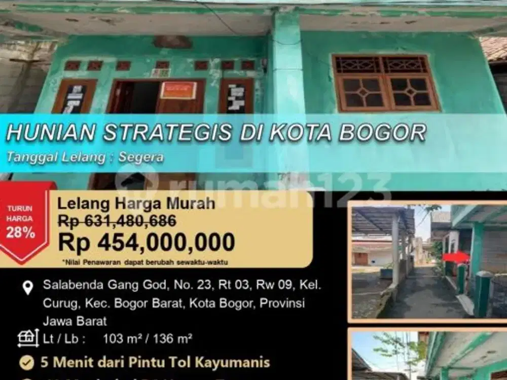 Hunian Strategis 2 Lantai Murah di Kota Bogor