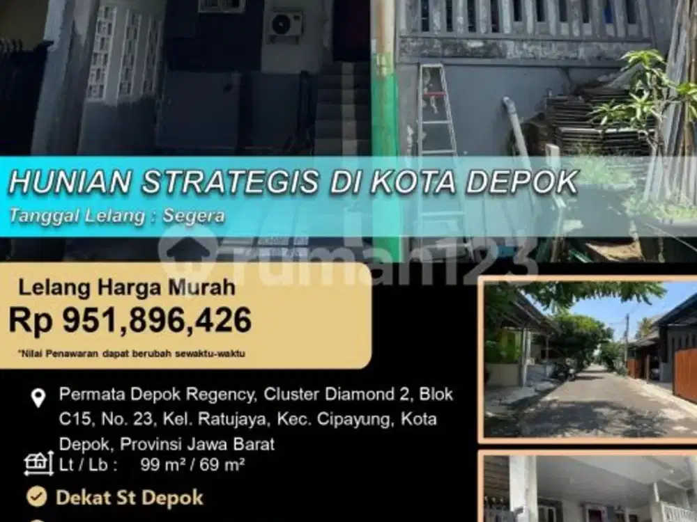 Rumah Nyaman Letak Strategis di Kota Depok