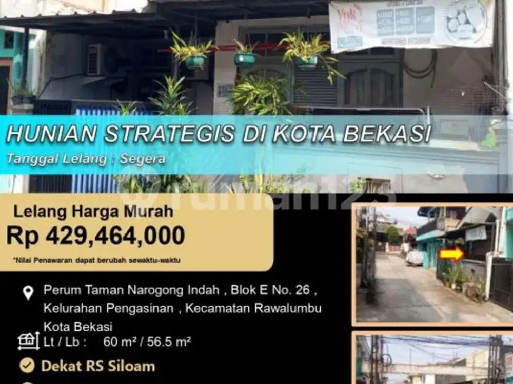 Rumah Huniah di Lokasi Strategis di Kota Bekasi