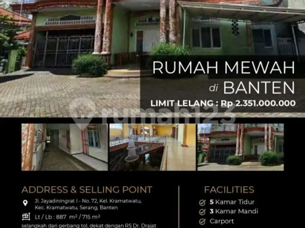 Rumah Megah Dekat Pusat Layanan Publik Siap Huni