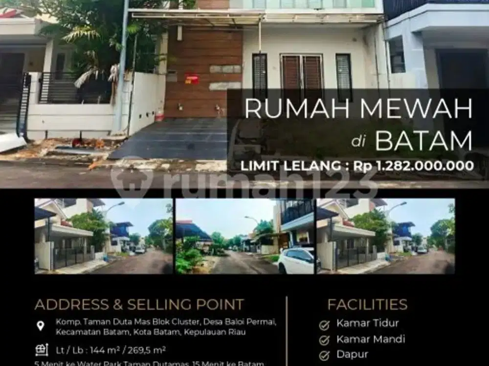Rumah Mewah Nyaman Bagus 2 Lantai di Batam